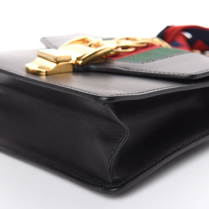 Gucci Calfskin Mini Sylvie Chain Shoulder Bag Black 11 of 11