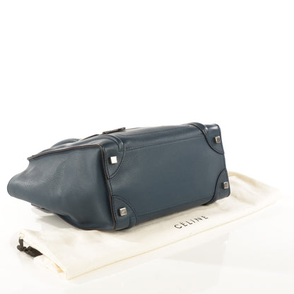 Celine Drummed Calfskin Micro Luggage Orage 4 of 9