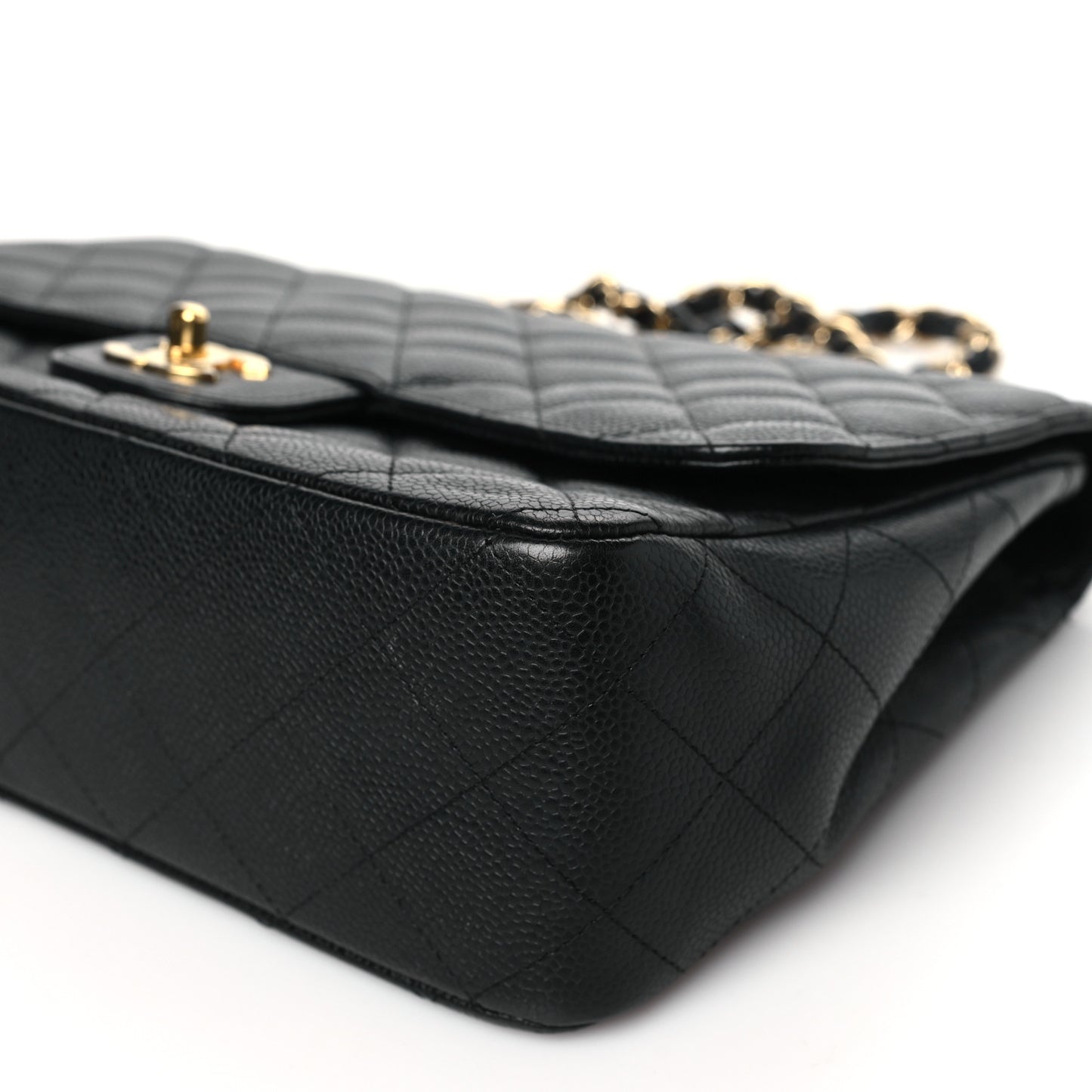 Caviar Quilted Jumbo Single Flap Black