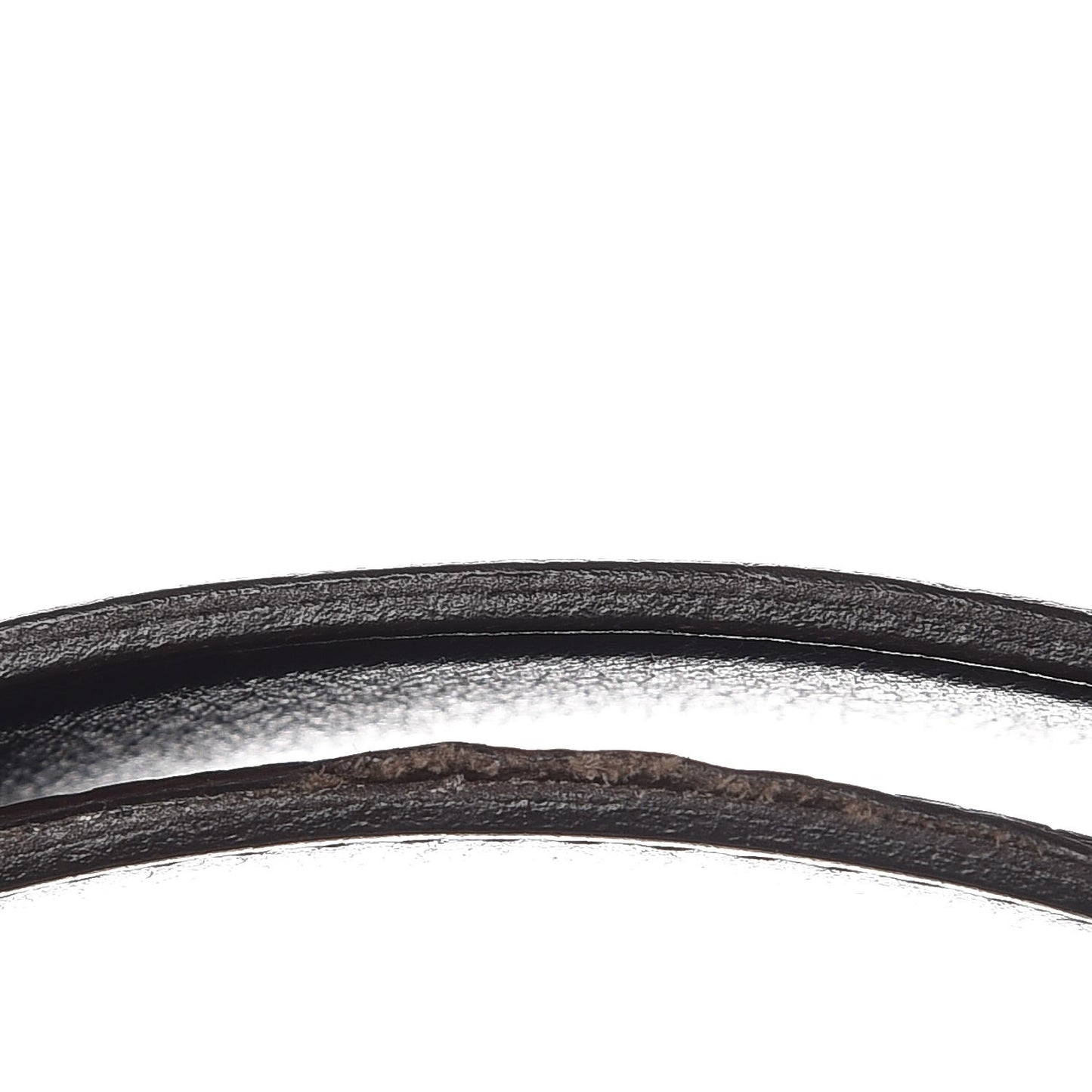 Togo Box 32mm Calandre H Belt 85 Chocolate Black