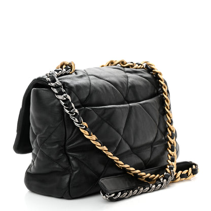 Chanel Lambskin Quilted Large Chanel 19 Flap Black 3 of 14