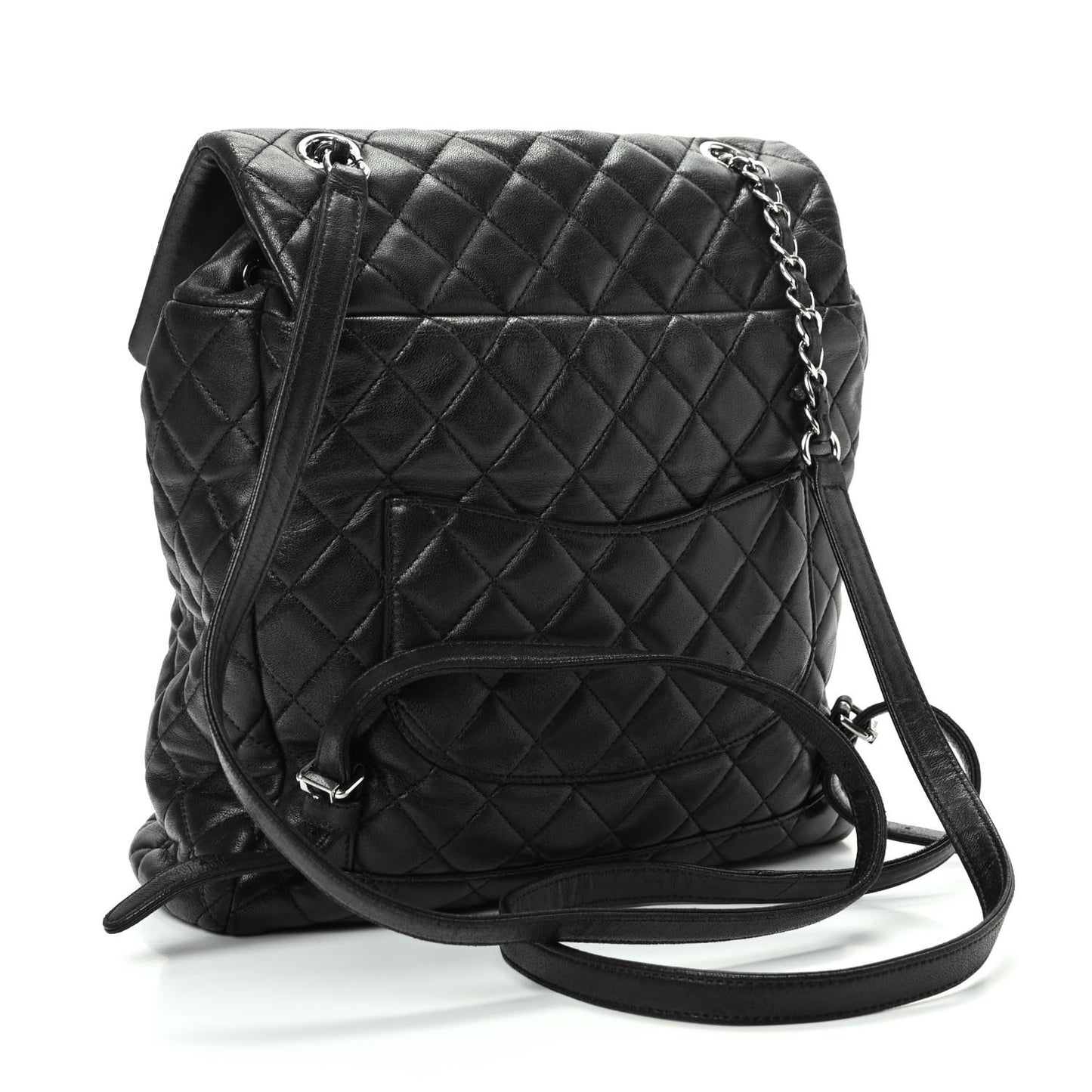 Calfskin Quilted Large Urban Spirit Backpack Black
