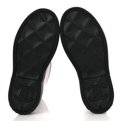 Chanel Caoutchouk CC High Boots 41 Dark Burgundy Black 7 of 14