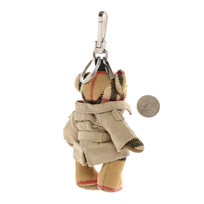 Burberry Thomas Check Trench Teddy Bear Keychain Charm Camel 2 of 4