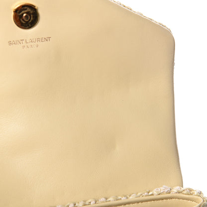 Saint Laurent Raffia Monogram Toy Loulou Chain Satchel Naturale 11 of 15