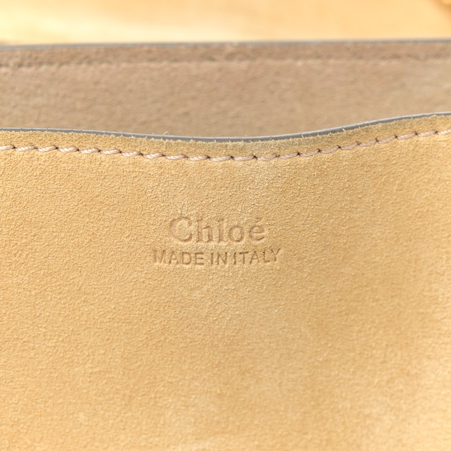Chloe Suede Smooth Calfskin Drew Shoulder Bag Milky Coffee 6 of 16