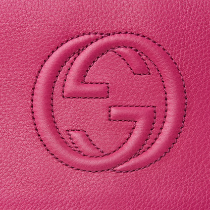 Gucci Pebbled Calfskin Medium Soho Clutch Fuchsia 8 of 10