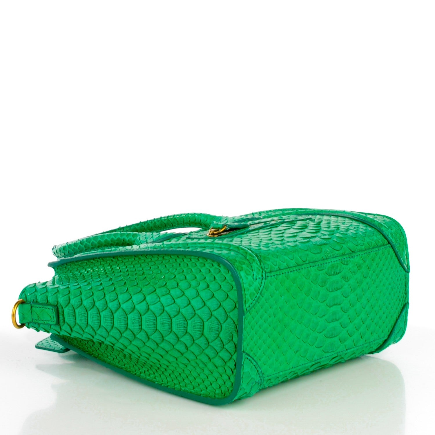 Celine Python Nano Luggage Grass Green 6 of 11
