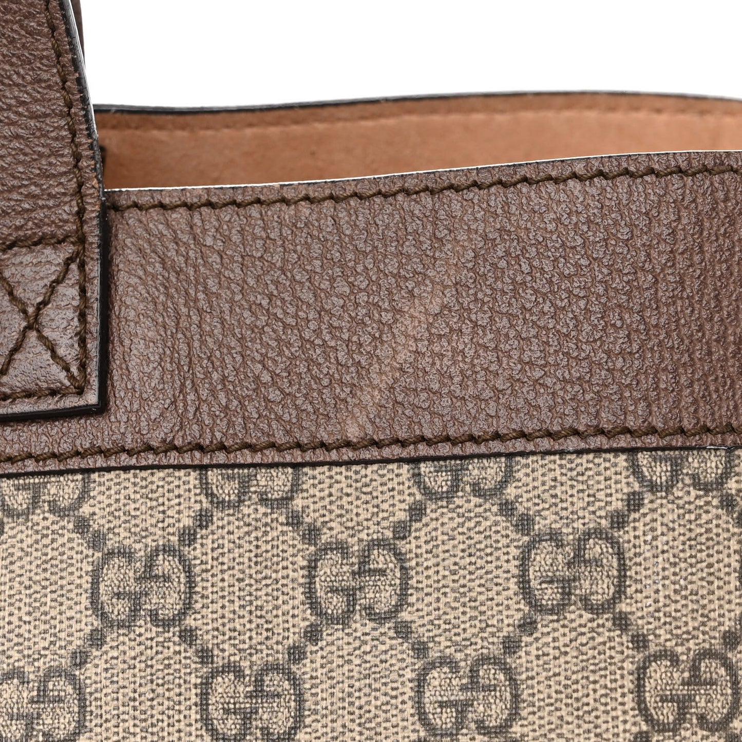 GG Supreme Monogram Web Ophidia Tote Brown