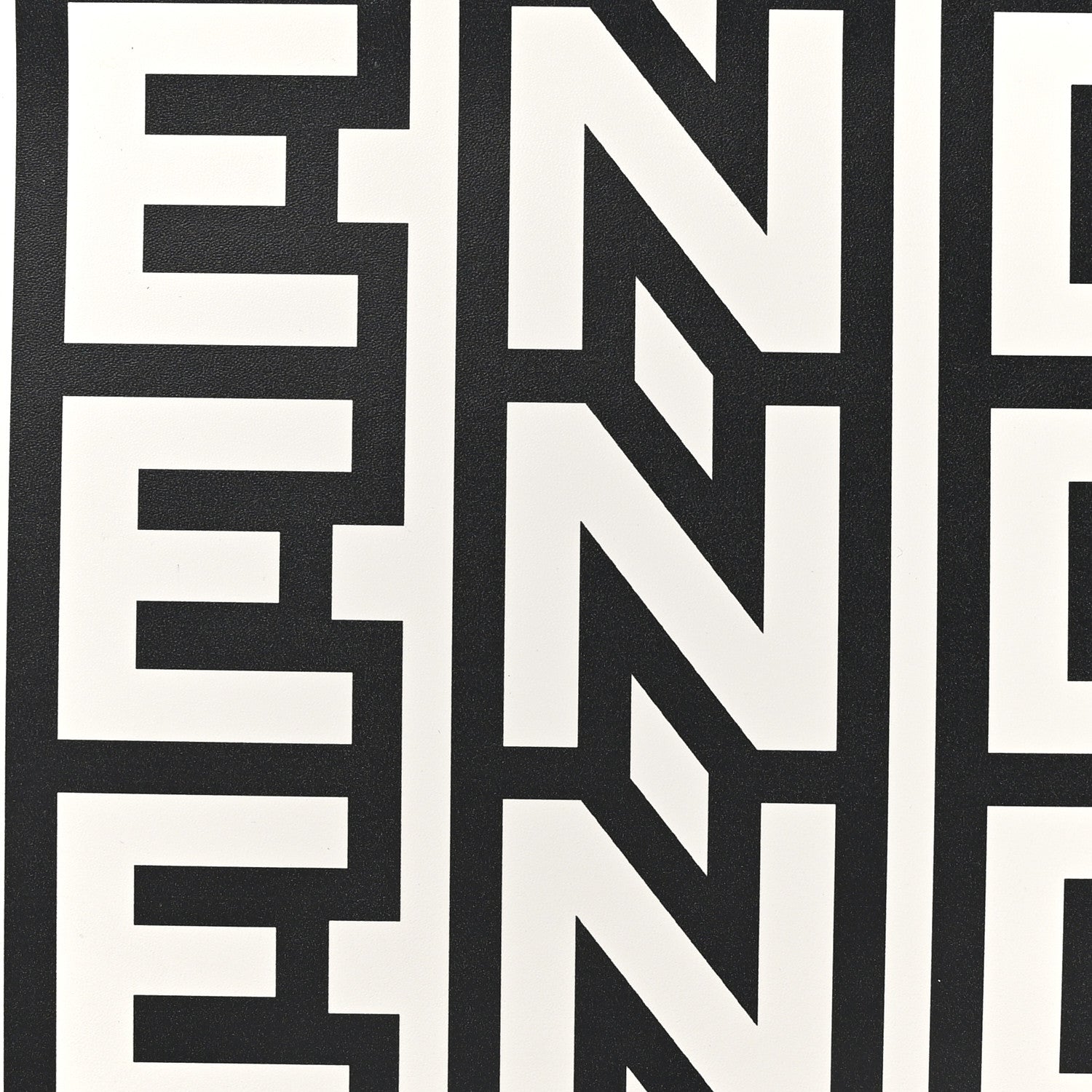 Fendi X MARC JACOBS Nappa Vitello King Logo Print Large Flat Pouch Black White 8 of 8