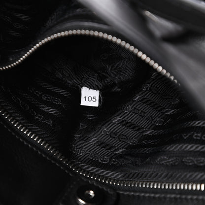 Prada Soft Calf Shopping Tote Black 9 of 10