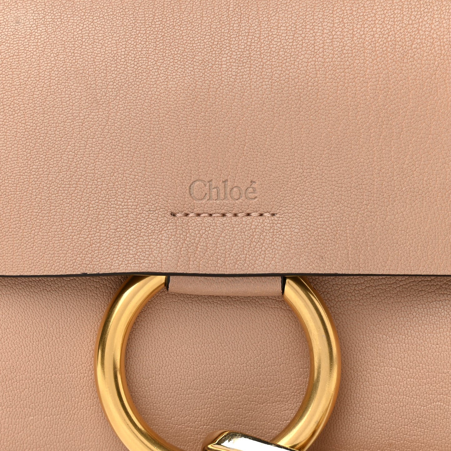 Goatskin Small Faye Shoulder Bag Biscotti Beige