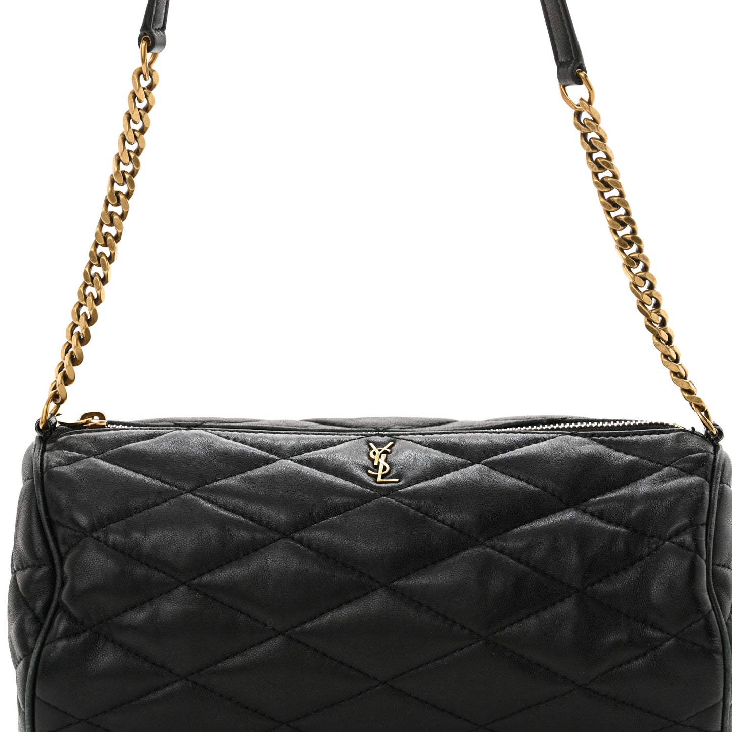 Lambskin Monogram Small Sade Tube Bag Black