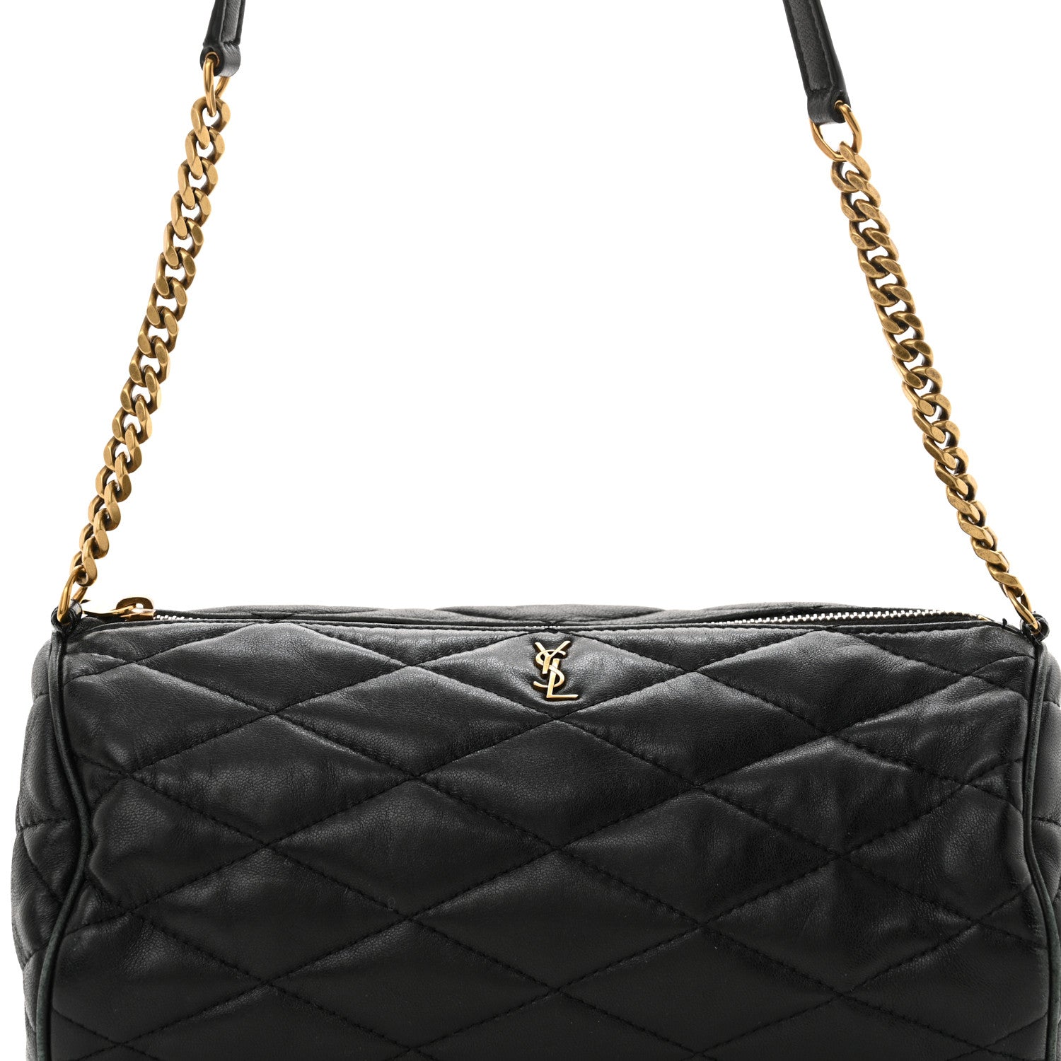 Saint Laurent Lambskin Monogram Small Sade Tube Bag Black 8 of 18
