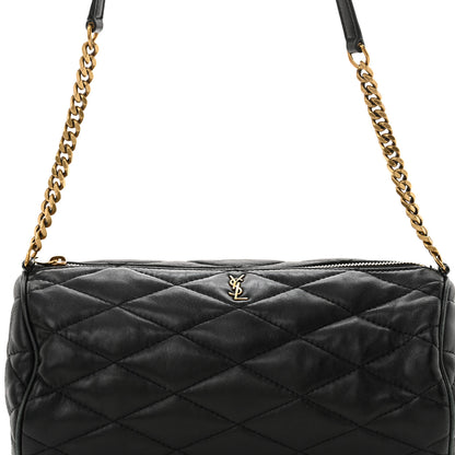 Saint Laurent Lambskin Monogram Small Sade Tube Bag Black 8 of 18