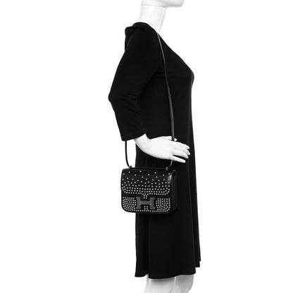 Hermes Box Studded Clouté Constance 18 Black 2 of 12