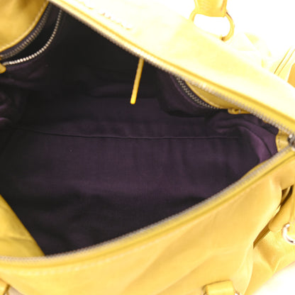 Miu Miu Vitello Lux Medium Bow Bag Polline 5 of 10