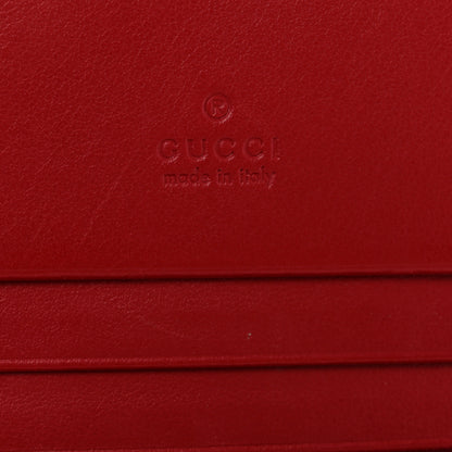 Gucci Calfskin Matelasse GG Marmont Card Case Wallet Hibiscus Red 6 of 8