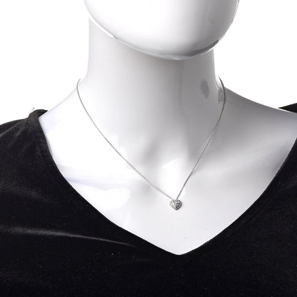 Cartier 18K White Gold Diamonds Bubble Heart Necklace 2 of 6
