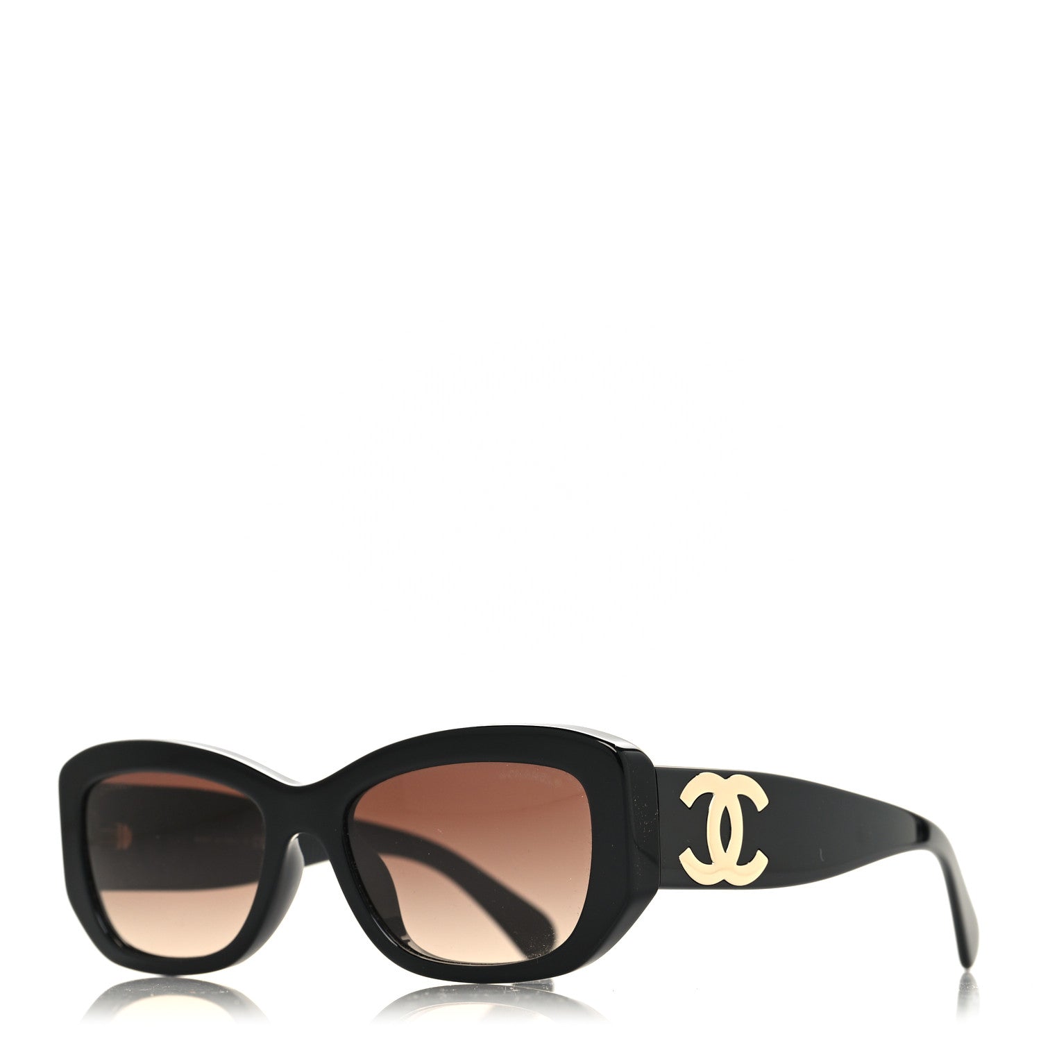Chanel Acetate Rectangle Sunglasses 5493 Black 1 of 7