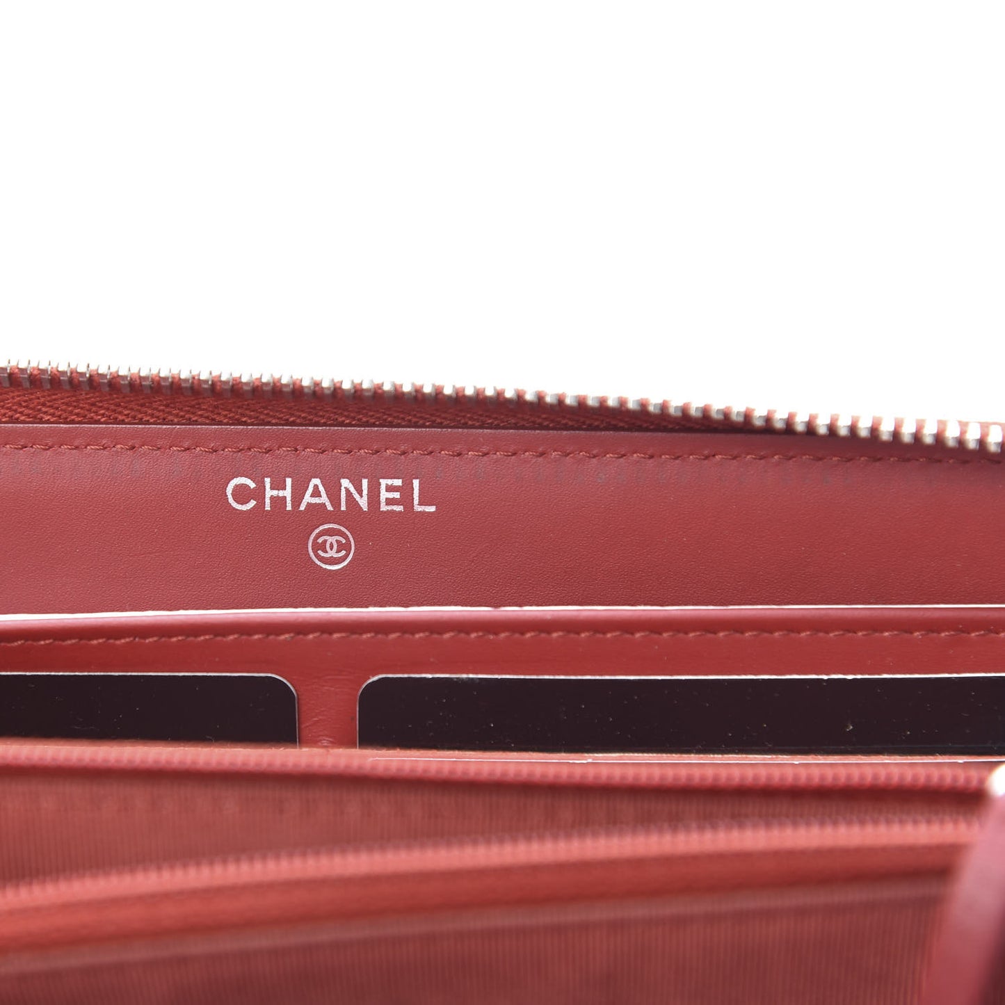 Caviar Quilted Large Gusset Zip Around Wallet Red