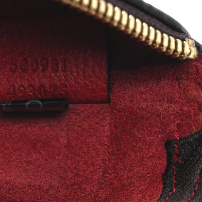 Gucci Pebbled Calfskin Medium Logo Portfolio Clutch Hibiscus Red 7 of 10