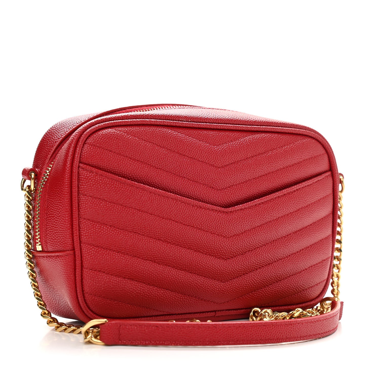 Grain De Poudre Matelasse Monogram Mini Lou Camera Bag Eros Red
