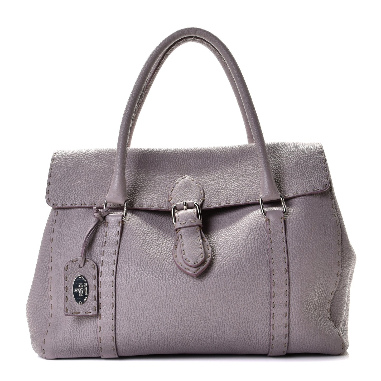 Calfskin Romano Selleria Medium Linda Satchel Pink