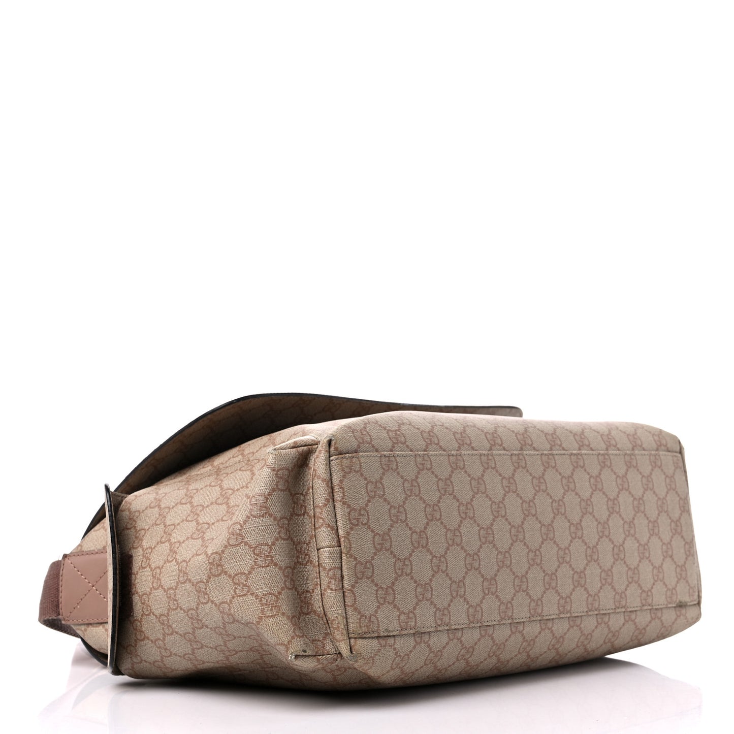 GG Supreme Monogram Messenger Diaper Bag Beige