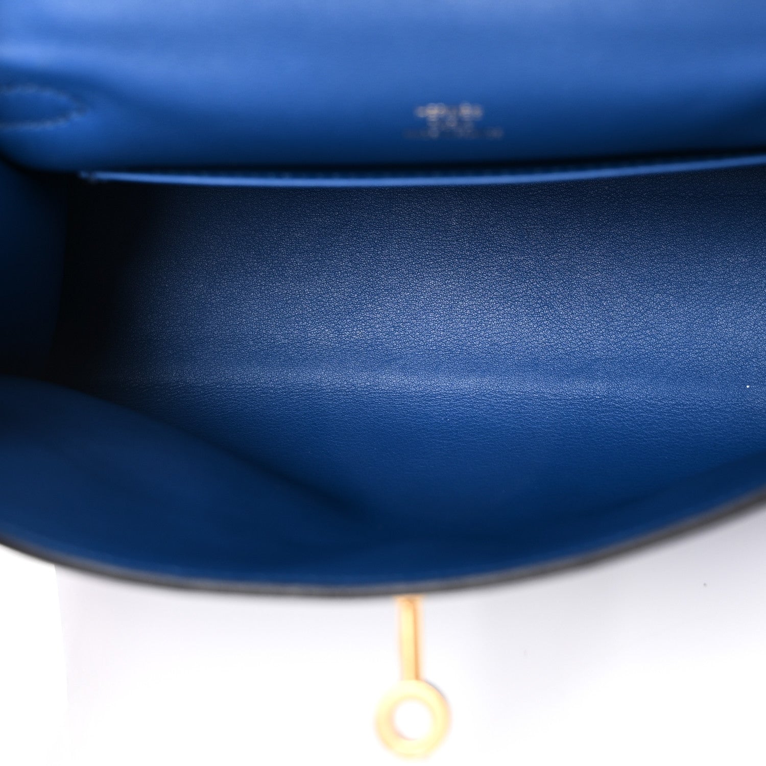 Hermes Swift Kelly Pochette Clutch Bleu France 5 of 11