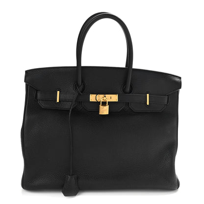 Hermes Taurillon Clemence Birkin 35 Black 1 of 10