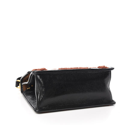 Fendi Agnello Old Shine Shearling F is Fendi Embossed Kan U Shoulder Bag Black Foresta 3 of 8