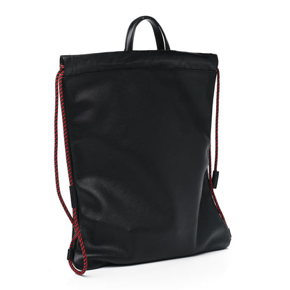 Gucci Calfskin Logo Drawstring Backpack Black 2 of 4
