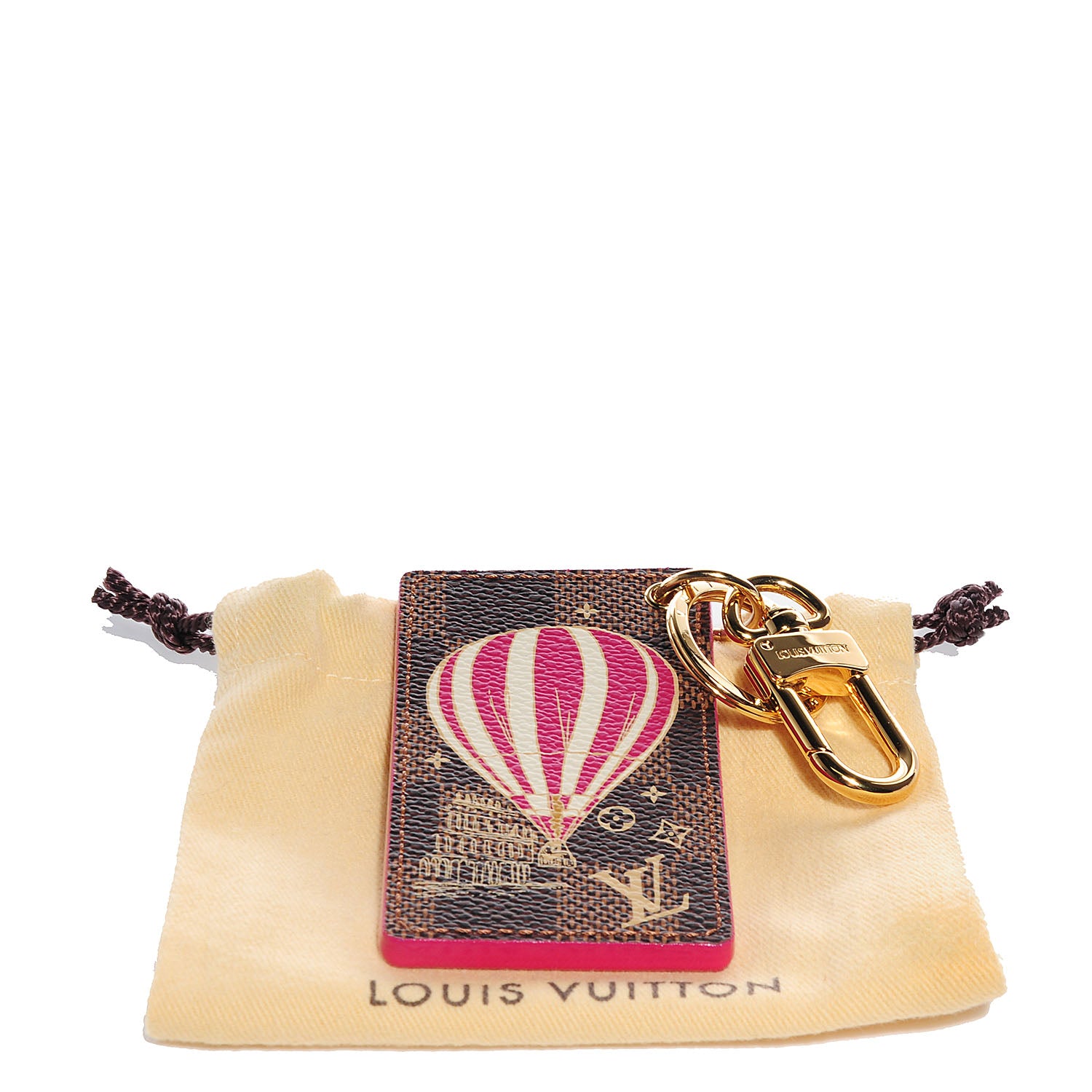Louis Vuitton Damier Ebene Illustre Air Balloon Bag Charm Grenade 3 of 5