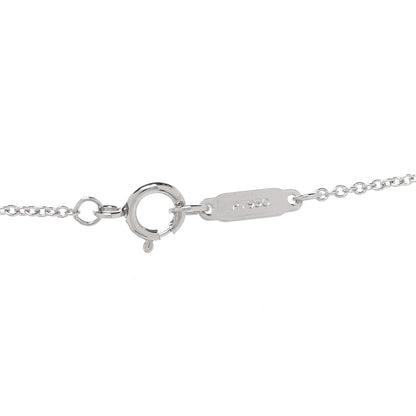 Tiffany Platinum Diamond Pink Sapphire Mini Heart Pendant Necklace 5 of 7