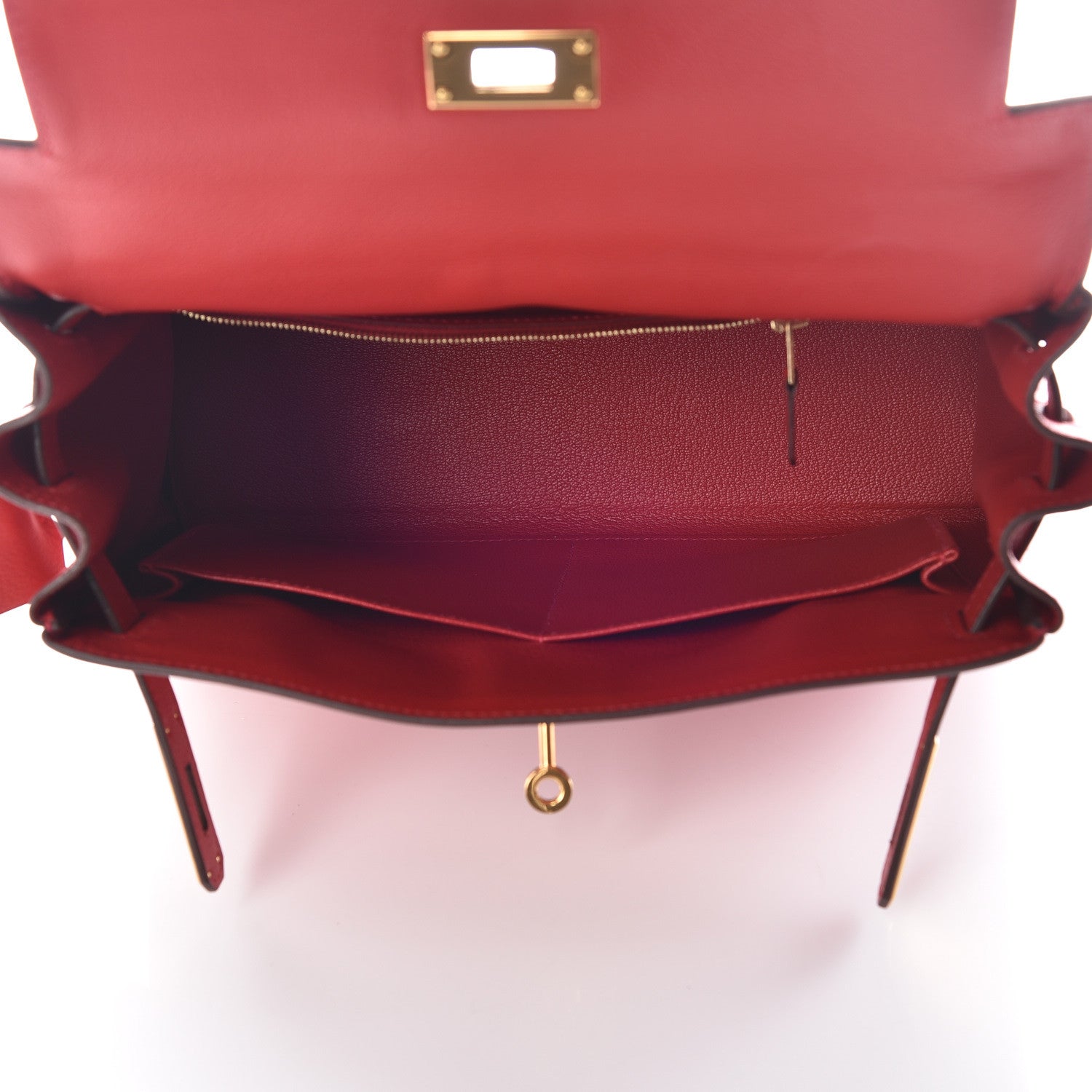 Hermes Evercolor Kelly Retourne 28 Rouge Casaque 9 of 39