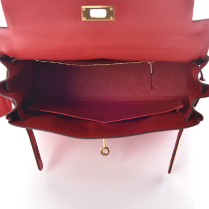 Hermes Evercolor Kelly Retourne 28 Rouge Casaque 9 of 39