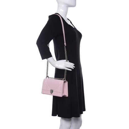 Christian Dior Patent Micro-Cannage Small Diorama Flap Bag Rose 2 of 9
