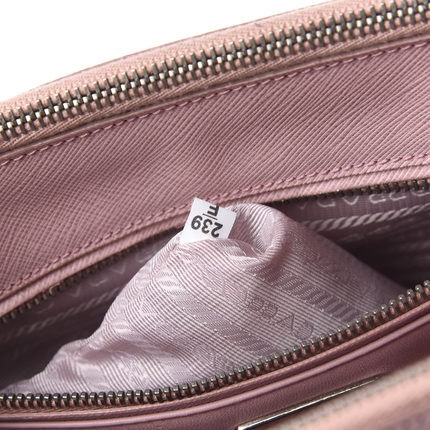 Prada Saffiano Small Bi-Color Galleria Double Zip Tote Pesco Naturale 8 of 11