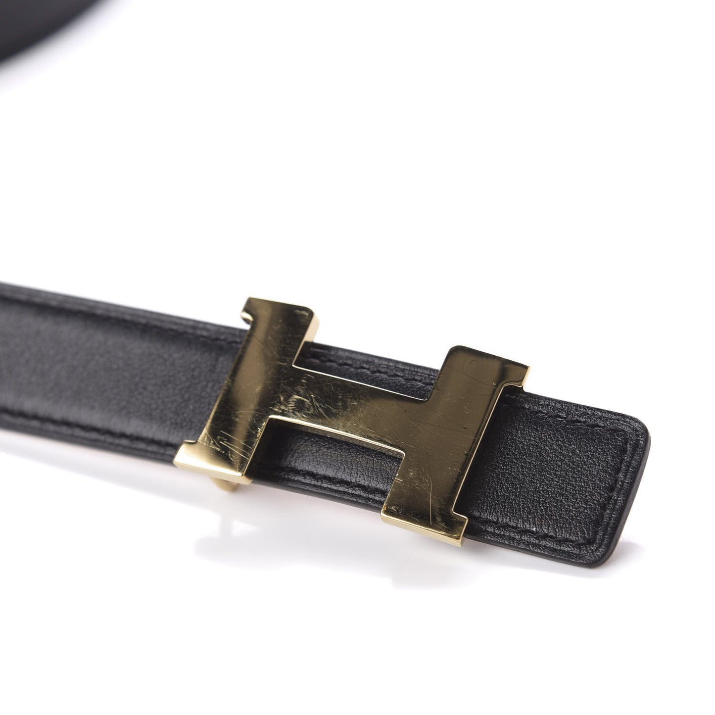 Swift Epsom 24mm Constance H Belt 80 Gold Black