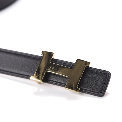Hermes Swift Epsom 24mm Constance H Belt 80 Gold Black 5 of 8
