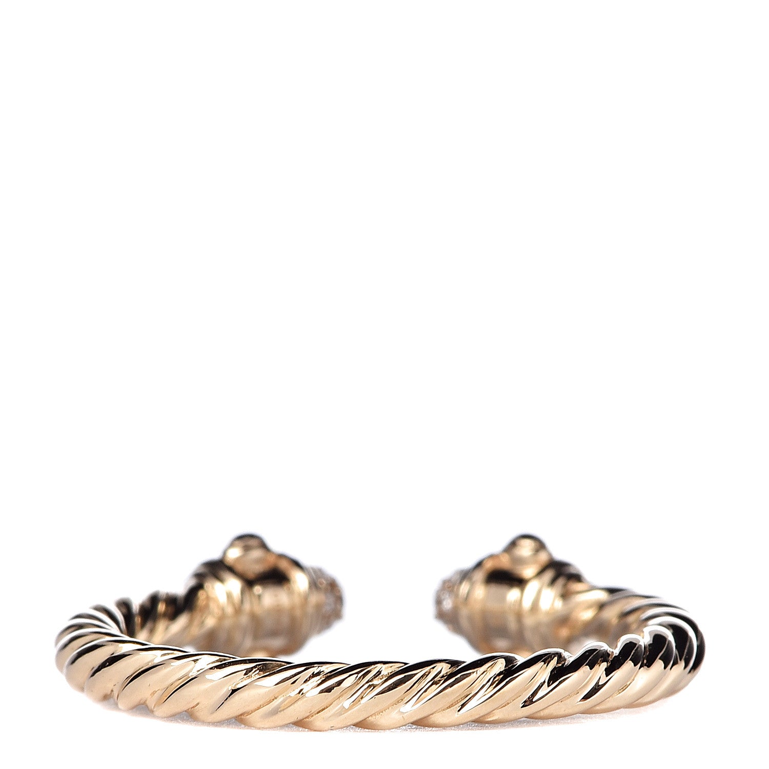 David Yurman 18K Yellow Gold Diamond Renaissance Ring 49 5 3 of 4