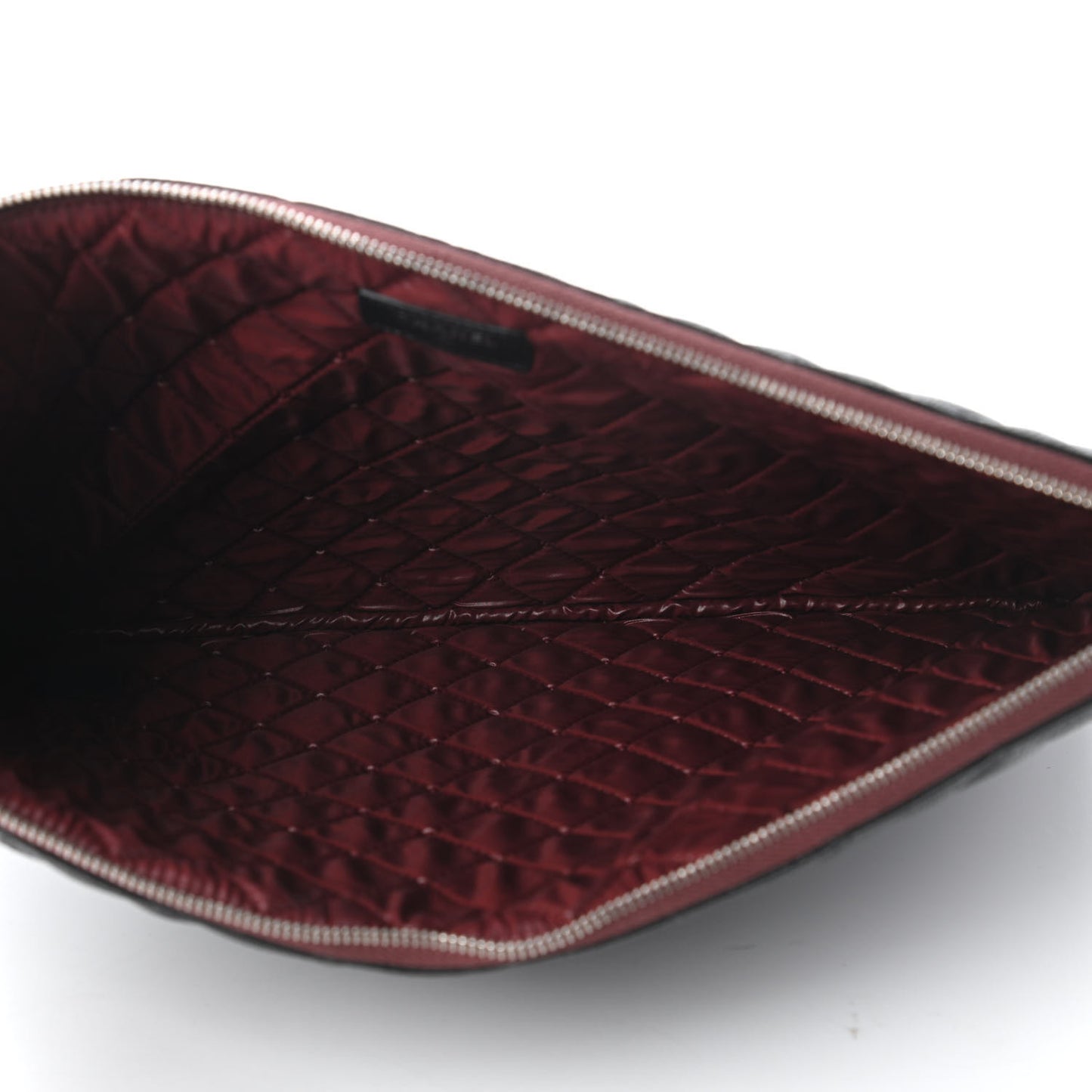 Caviar Quilted Large Cosmetic Case Black