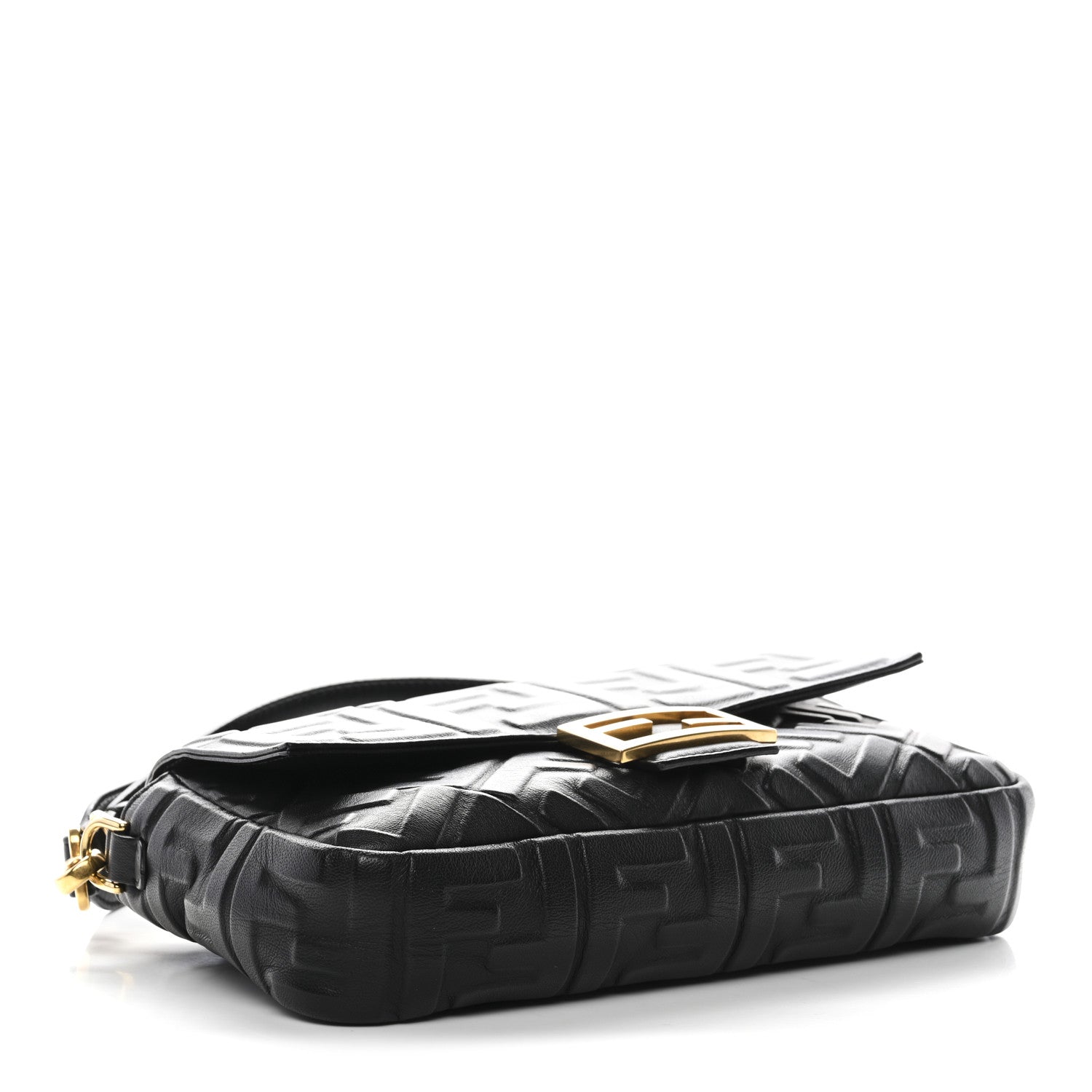 Fendi Nappa FF 1974 Embossed Baguette Black 4 of 11