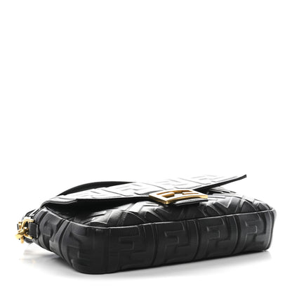 Fendi Nappa FF 1974 Embossed Baguette Black 4 of 11