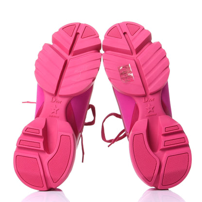 Christian Dior Neoprene Rubber Womens D-Connect Sneakers 37.5 Fuchsia 7 of 11