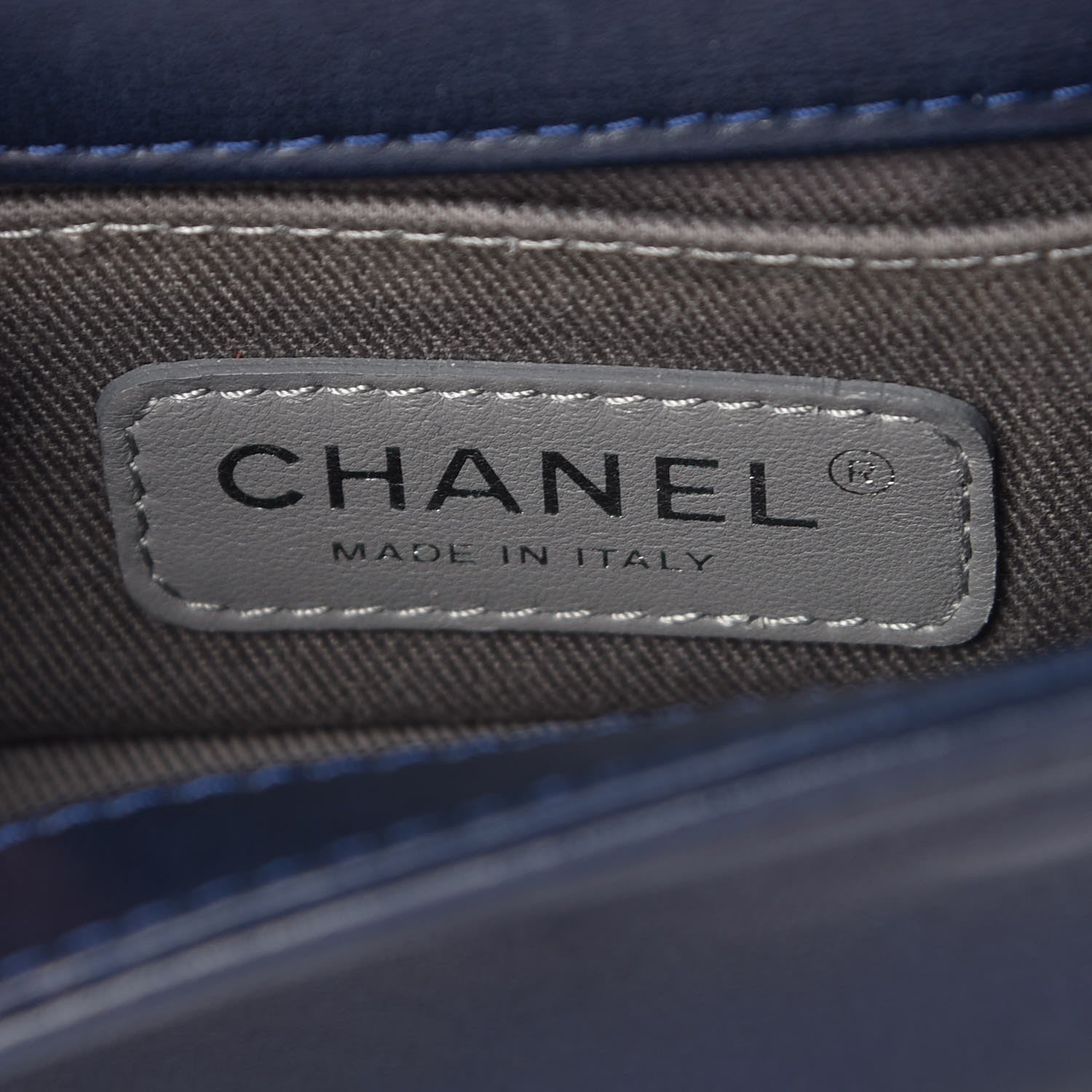 Chanel Velvet Quilted Mini Boy Flap Blue 6 of 8