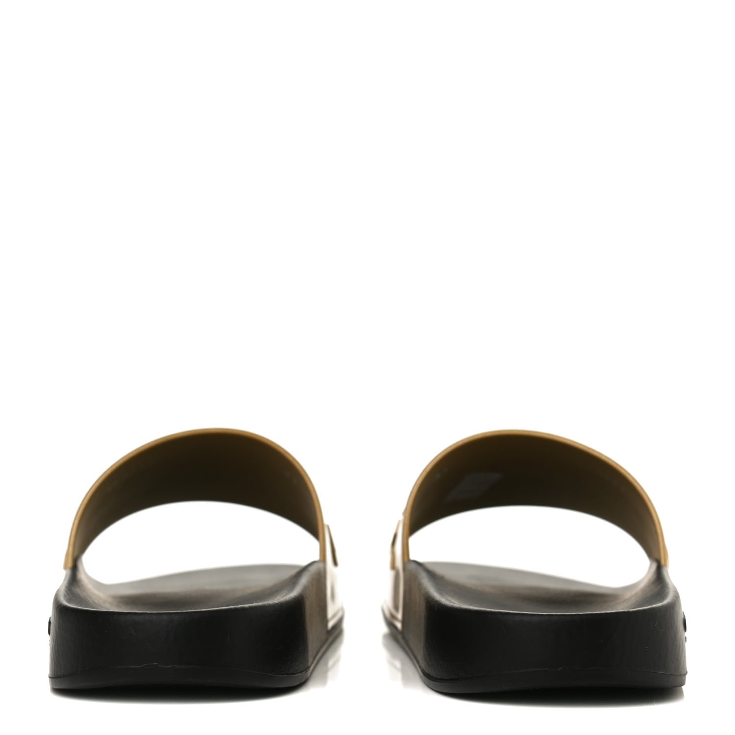 Givenchy Metallic Rubber Logo Pool Slide Sandals 41 Gold 9 of 13