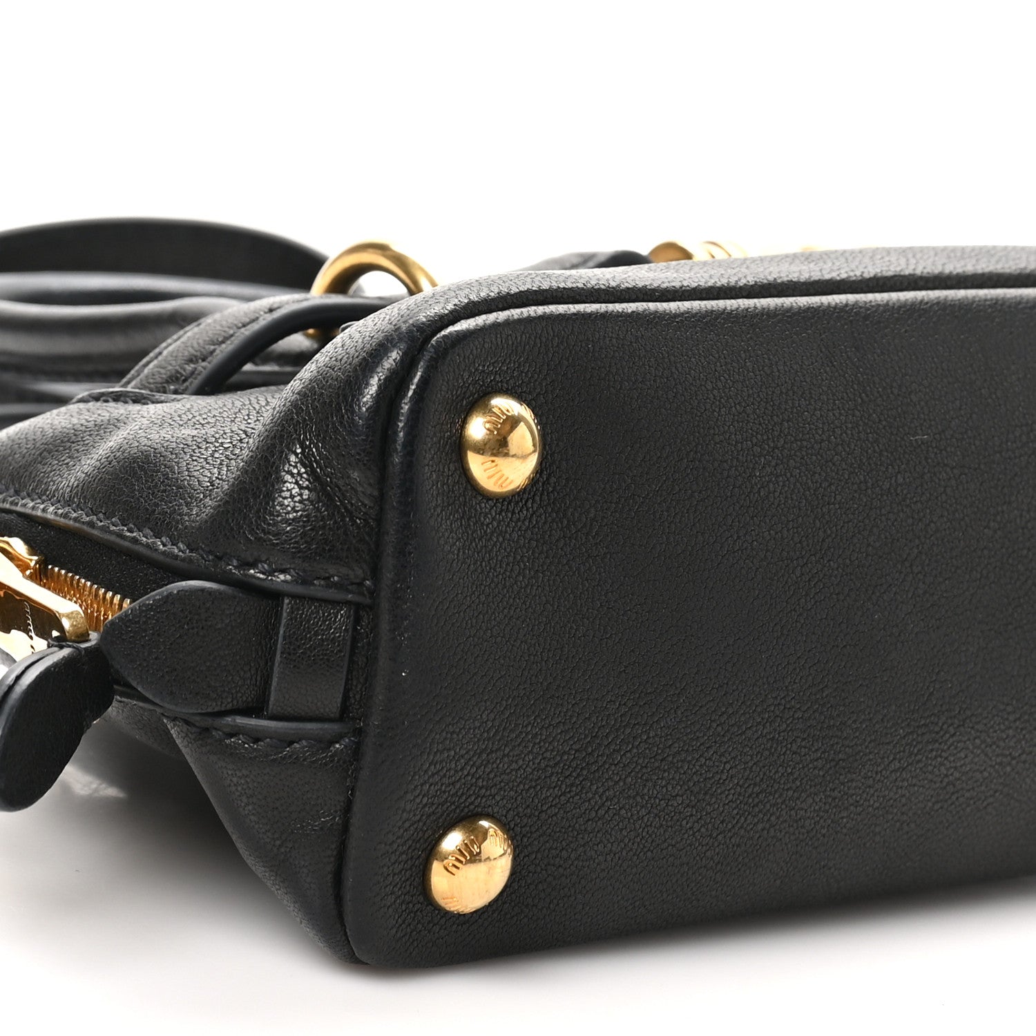 Miu Miu Nappa Mini Aventure Bag Black 8 of 9