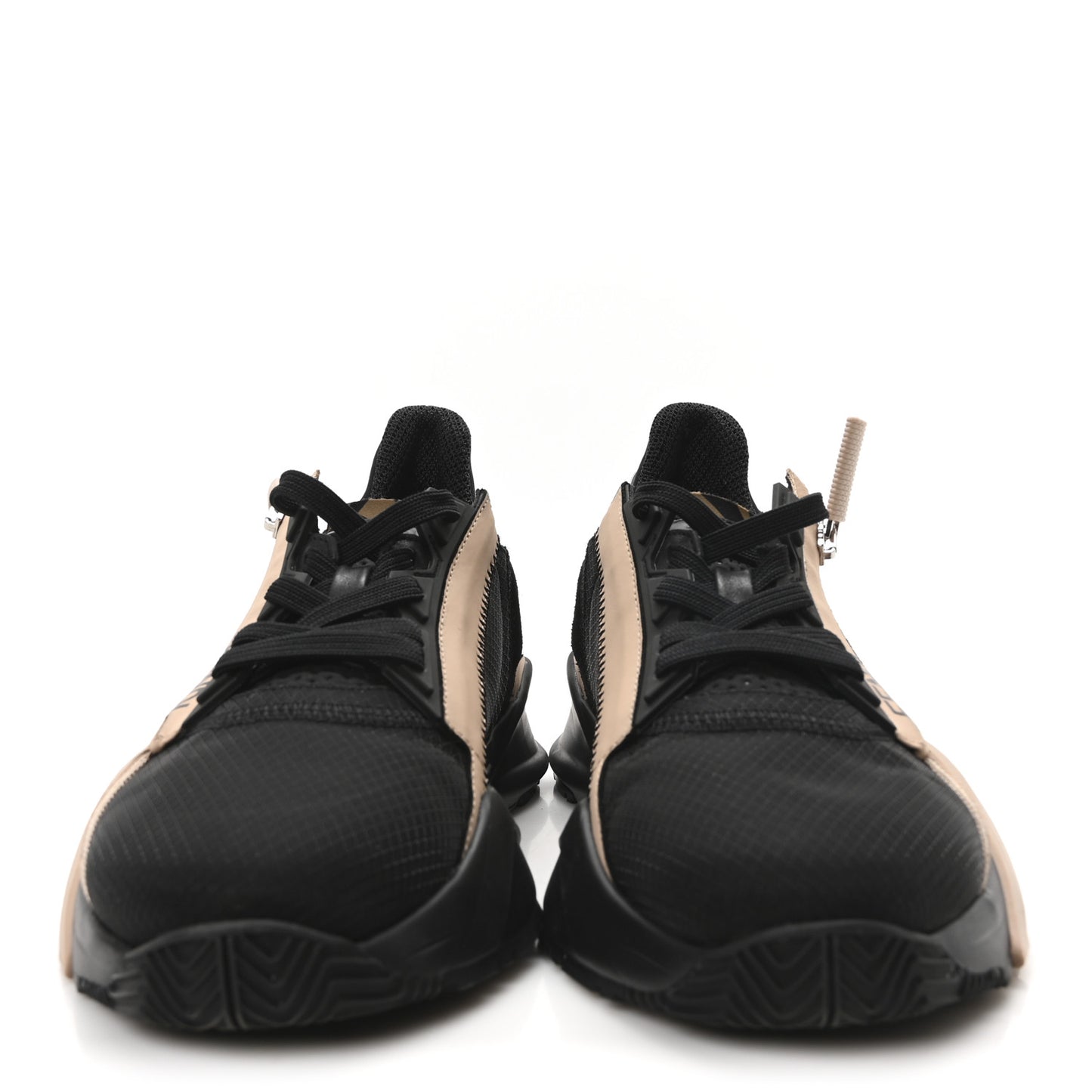 Nylon Suede Lycra Fendi Flow Low Top Sneakers 36 Black